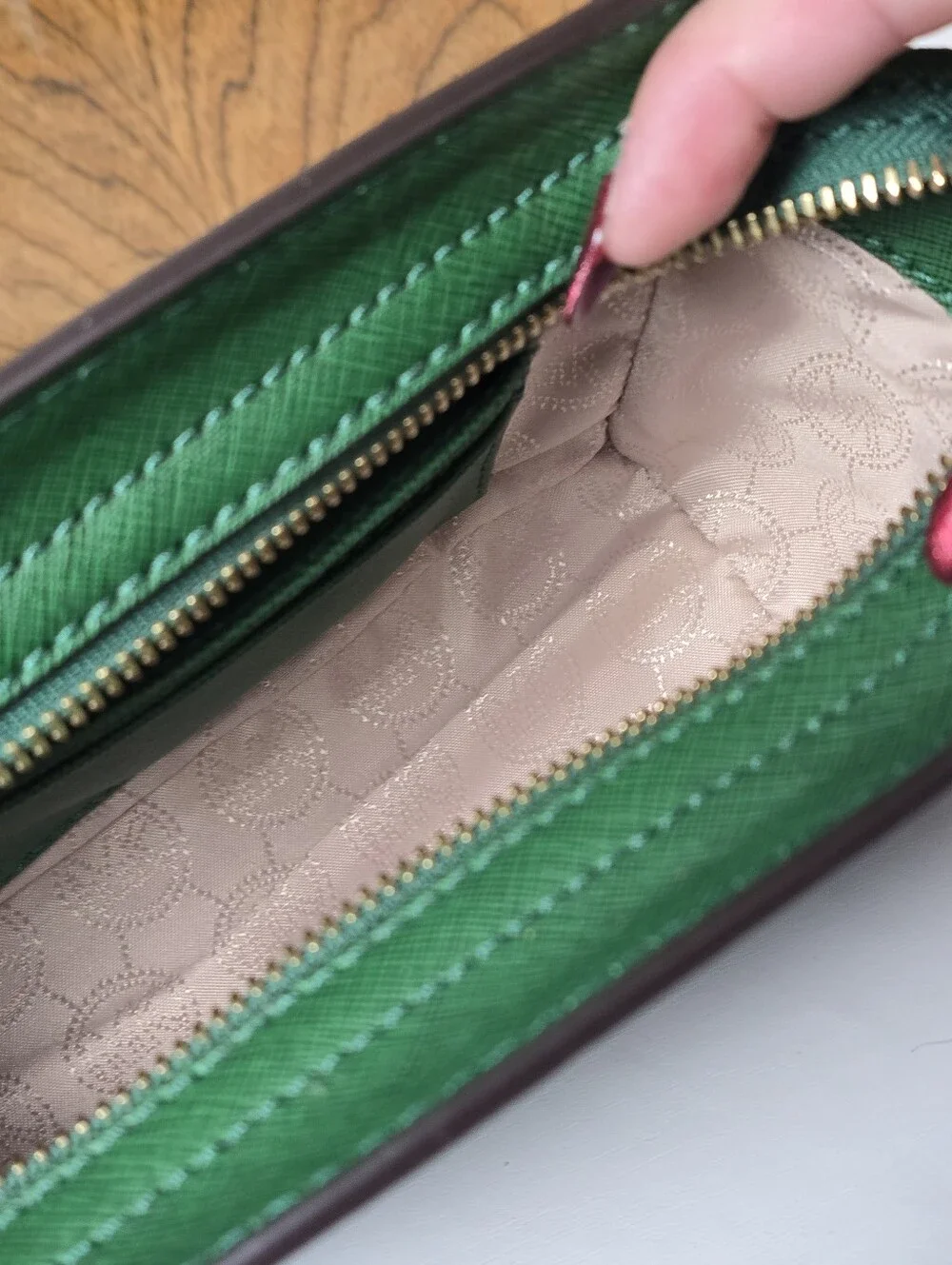 Green Michael Kors Selma Mini Messenger Bag